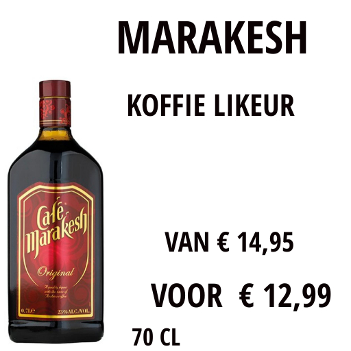 CAFE MARAKESH-LIKEUR-KOFFIE-slijterij van Schaagen-www.likeurtjesrotterdam.nl