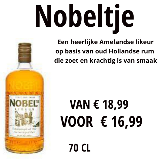 Nobeltje-Ameland-likeur-www.likeurtjesrotterdam.nl-Slijterij van Schaagen